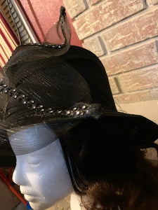 Black and silver hat
