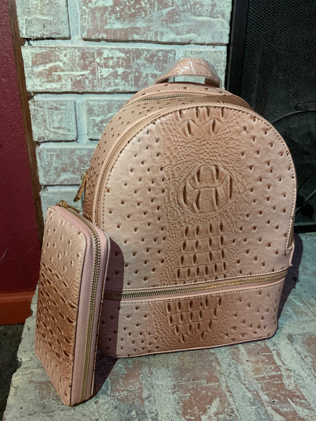 Stone backpack purse