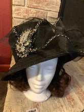 Load image into Gallery viewer, Black and silver hat

