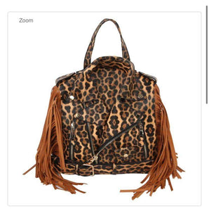 Cheetah print shirt purse