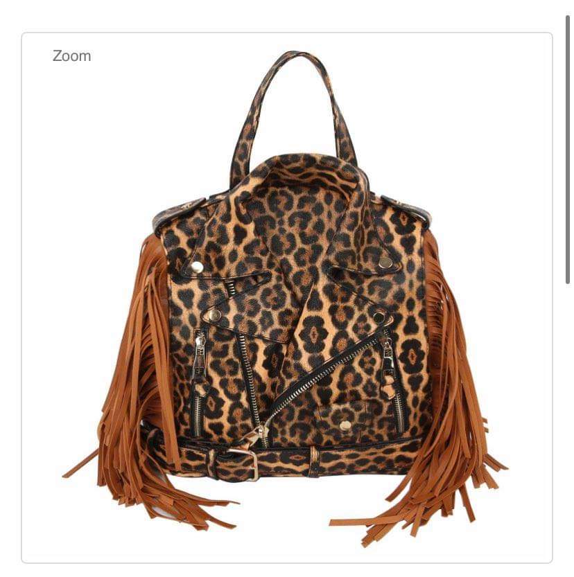 Cheetah print shirt purse